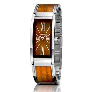 BRAND NEW Na Hoku Stainless Steel Brown Mother of Pearl Dial Item #768465 w/box.